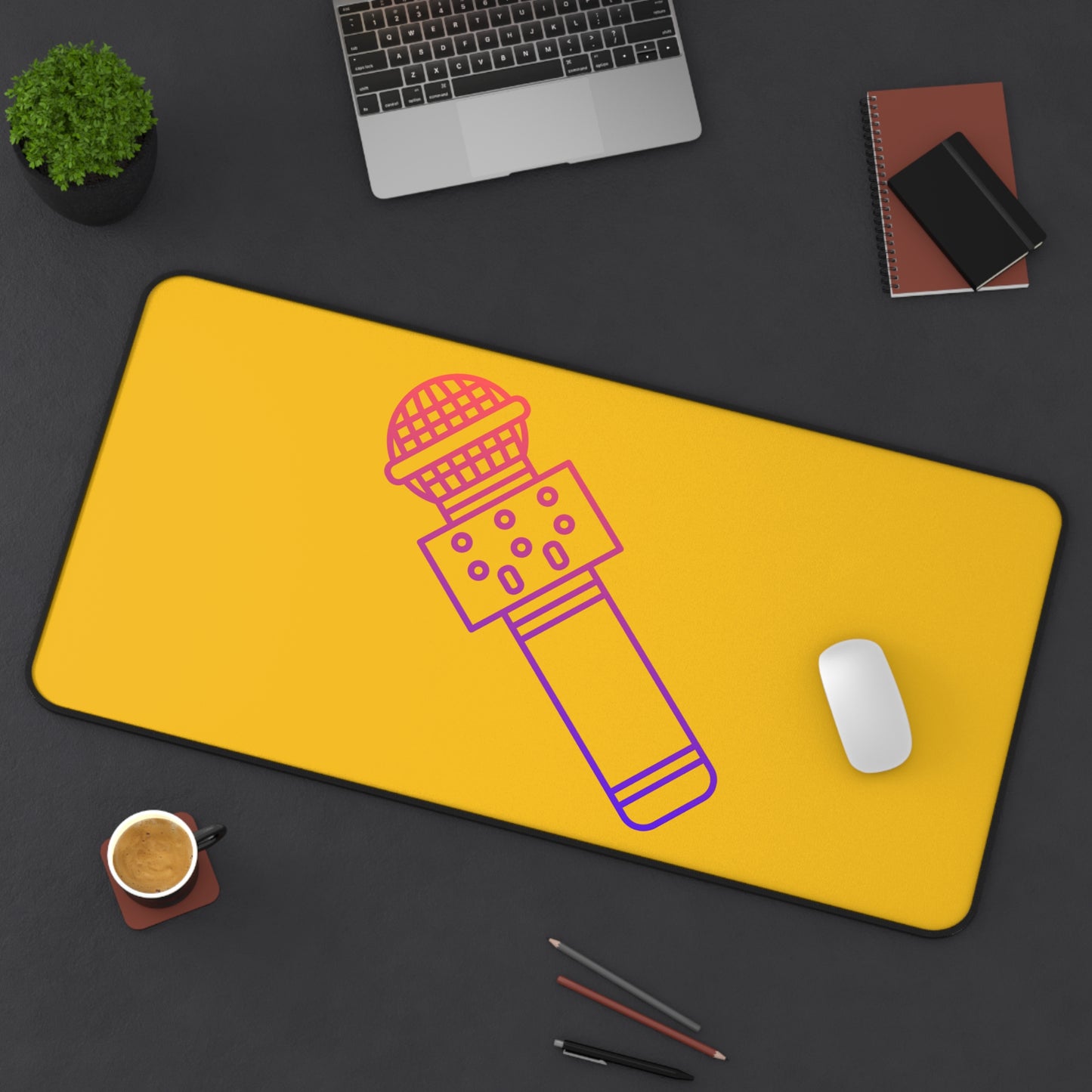 Desk Mat: Music Yellow