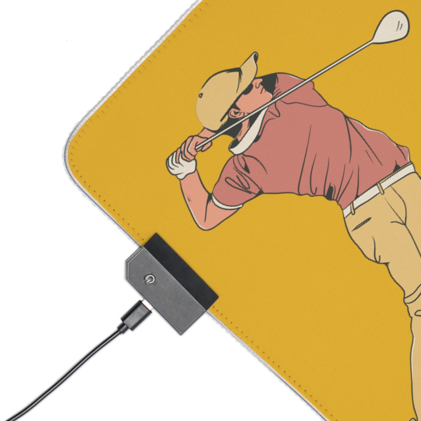 LED Gaming Mouse Pad: Golf Yellow