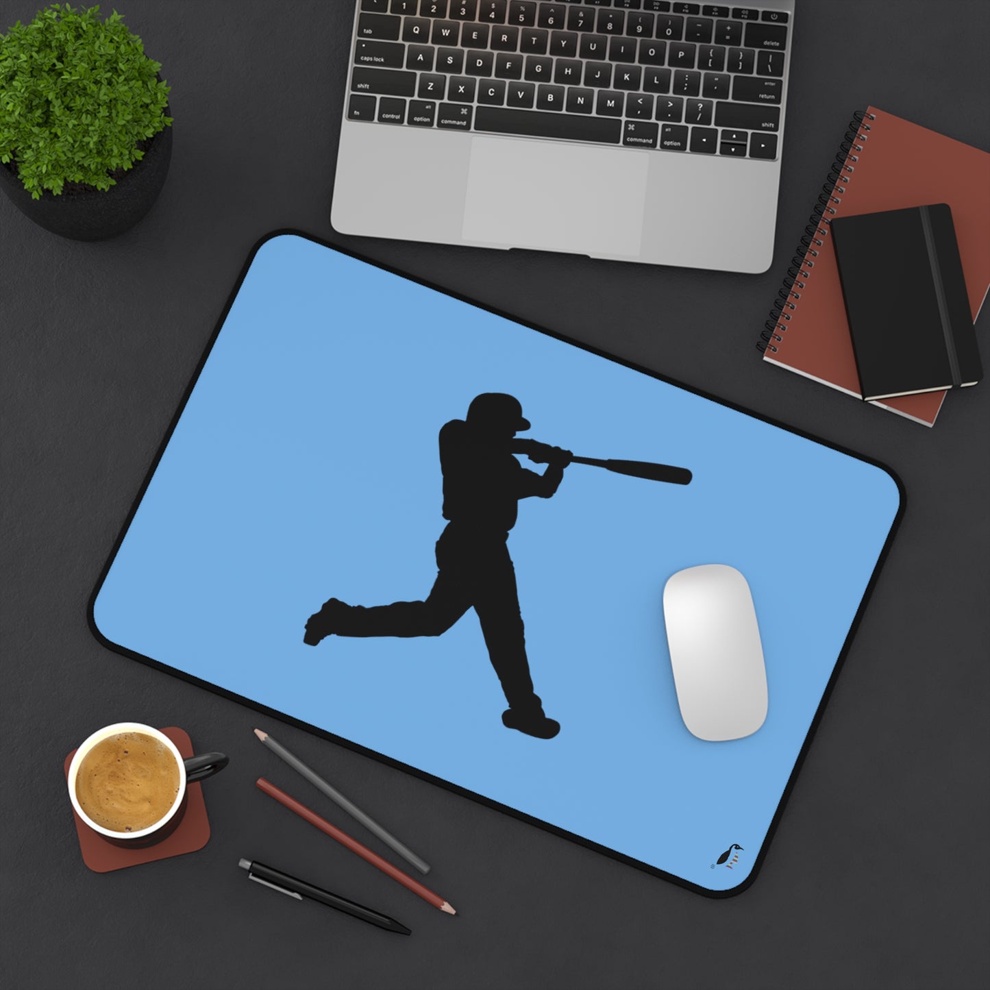 Desk Mat: Baseball Lite Blue