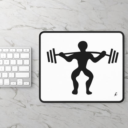 Gaming Mouse Pad: Weightlifting White