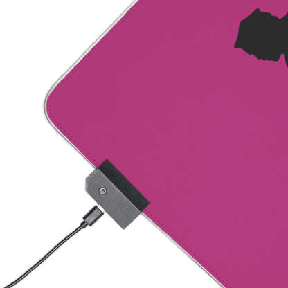 LED Gaming Mouse Pad: Hockey Pink