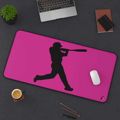 Desk Mat: Baseball Pink