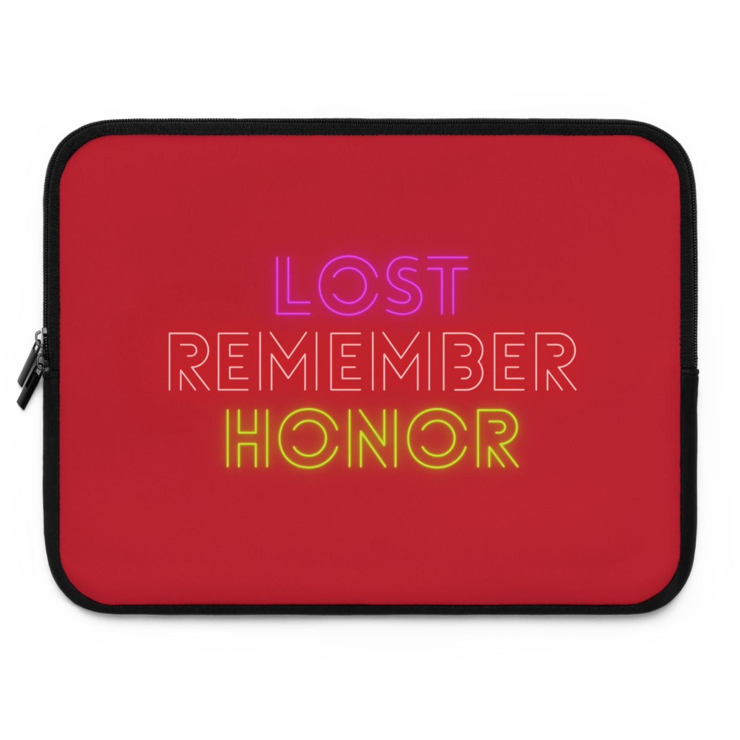 Laptop Sleeve: Lost Remember Honor Dark Red