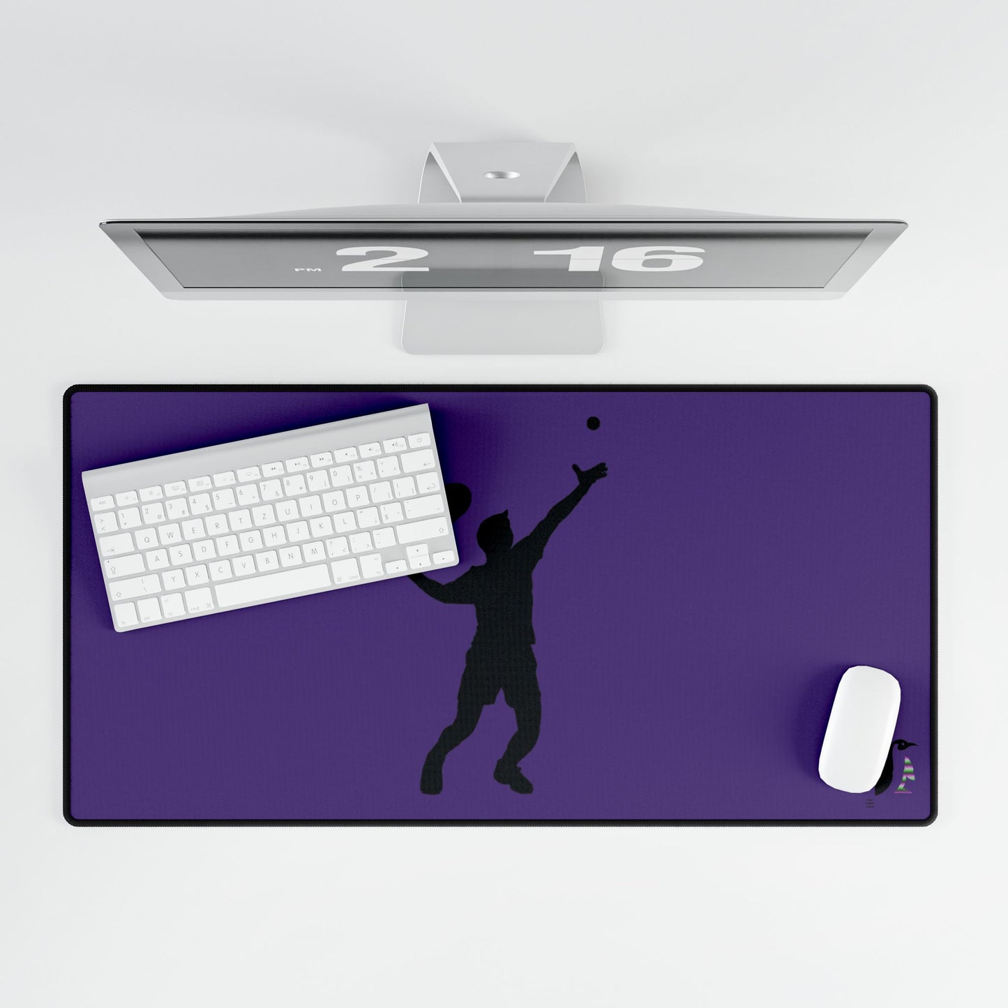 Desk Mats: Tennis Purple