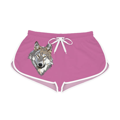 Women's Relaxed Shorts: Wolves Lite Pink