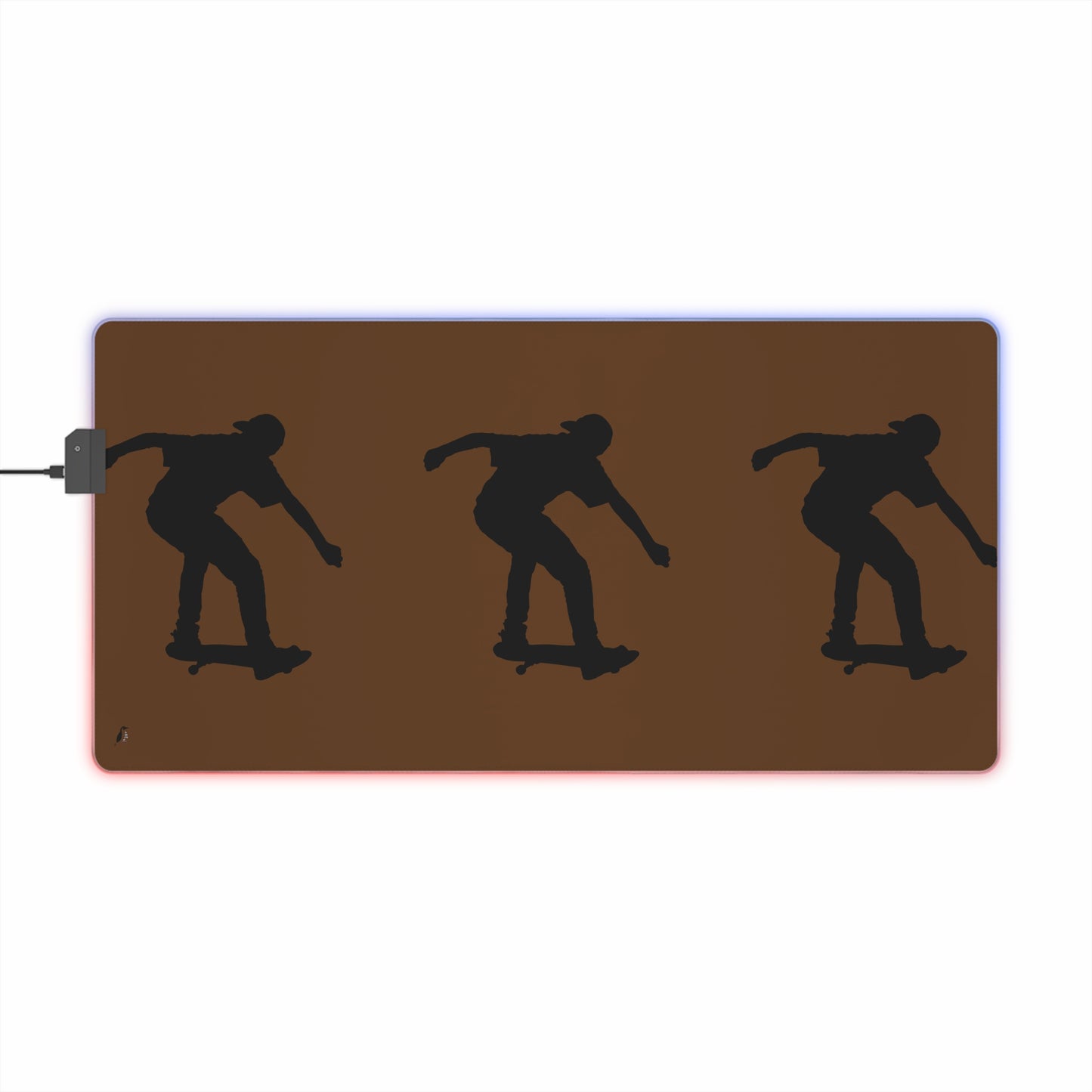 LED Gaming Mouse Pad: Skateboarding Brown