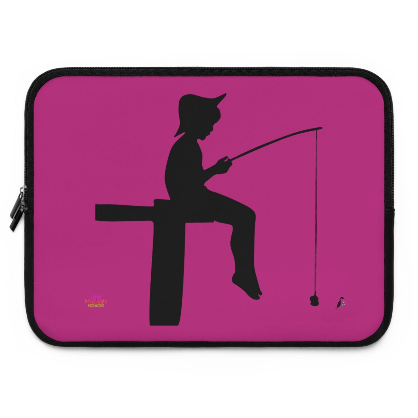 Laptop Sleeve: Fishing Pink