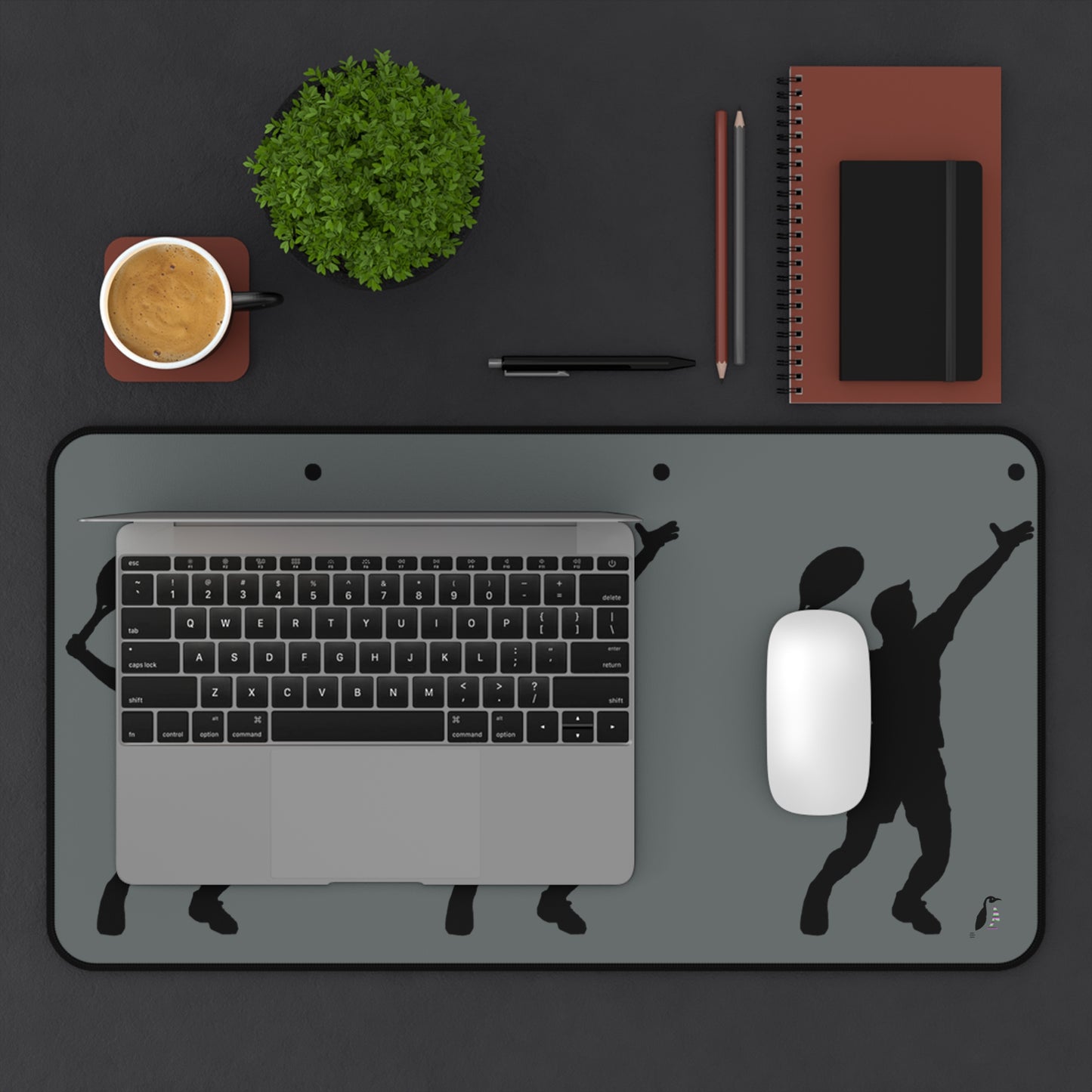 Desk Mat: Tennis Dark Grey