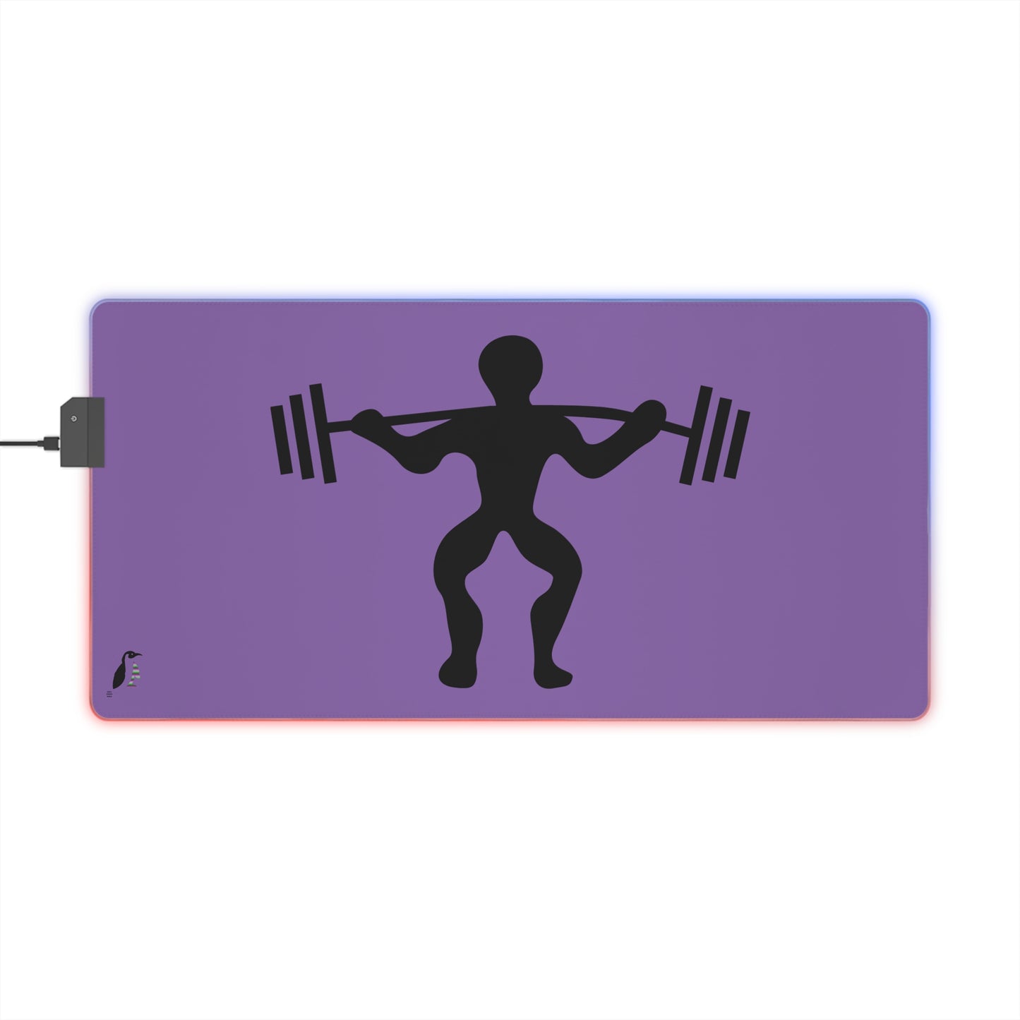 LED Gaming Mouse Pad: Weightlifting Lite Purple