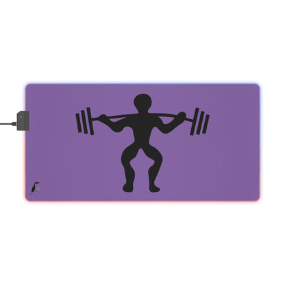 LED Gaming Mouse Pad: Weightlifting Lite Purple