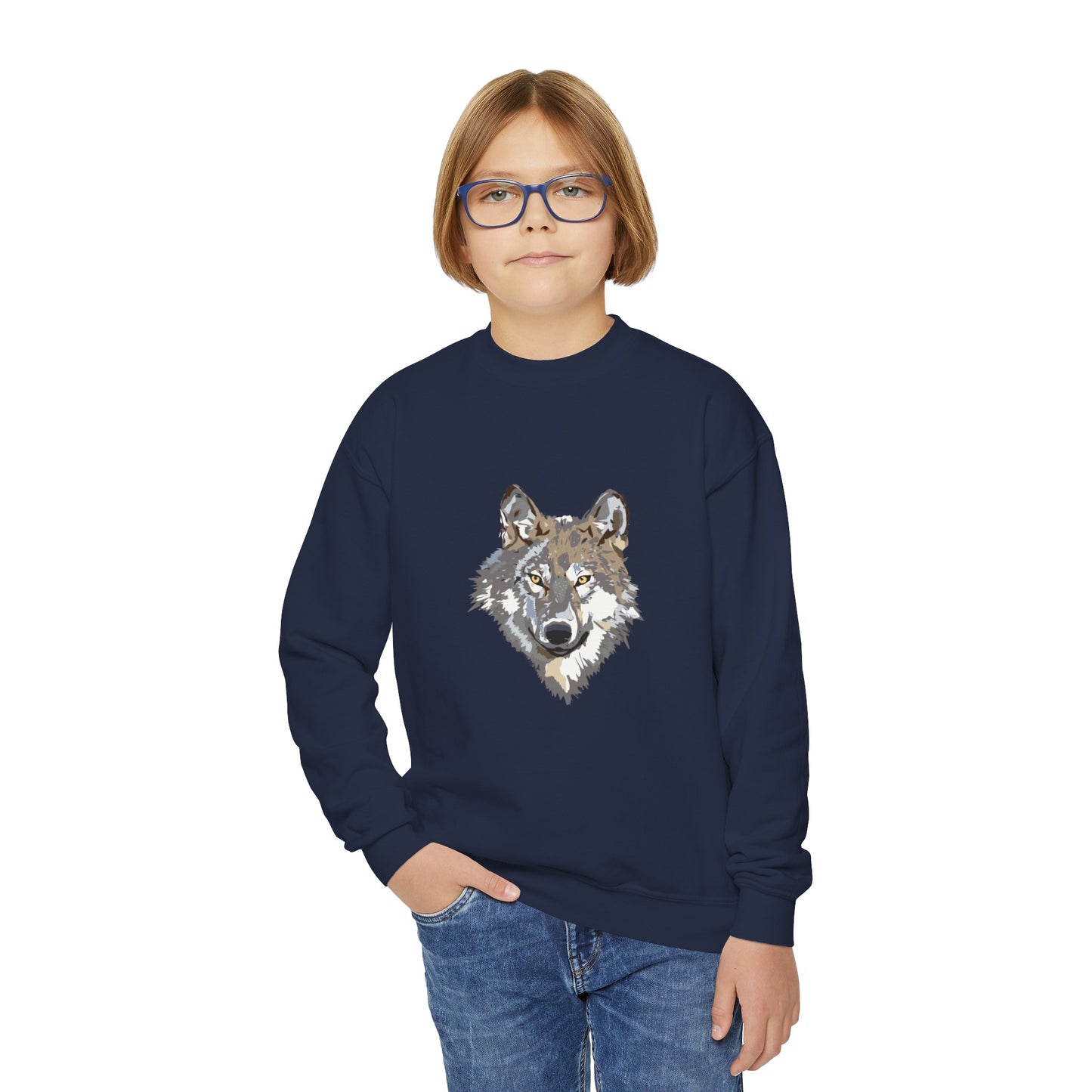 Youth Crewneck Sweatshirt: Wolves