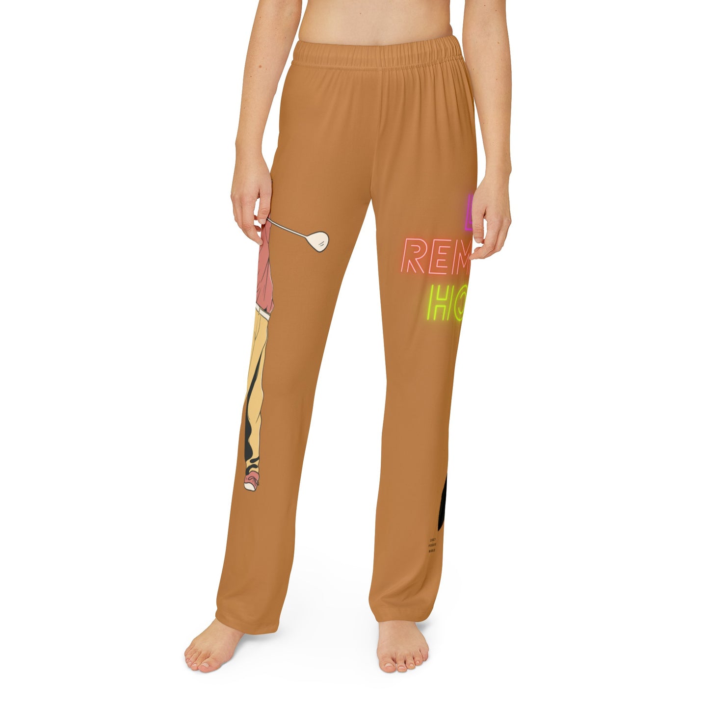 Kids Pajama Pants: Golf Lite Brown