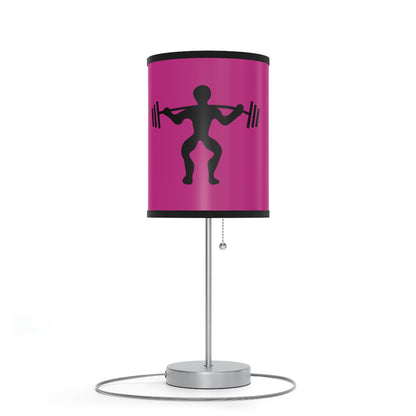 Lamp on a Stand, US|CA plug: Weightlifting Pink