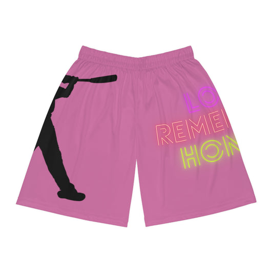 Basketball Shorts: Baseball Lite Pink