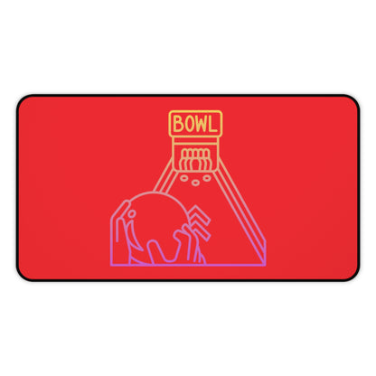 Desk Mat: Bowling Red