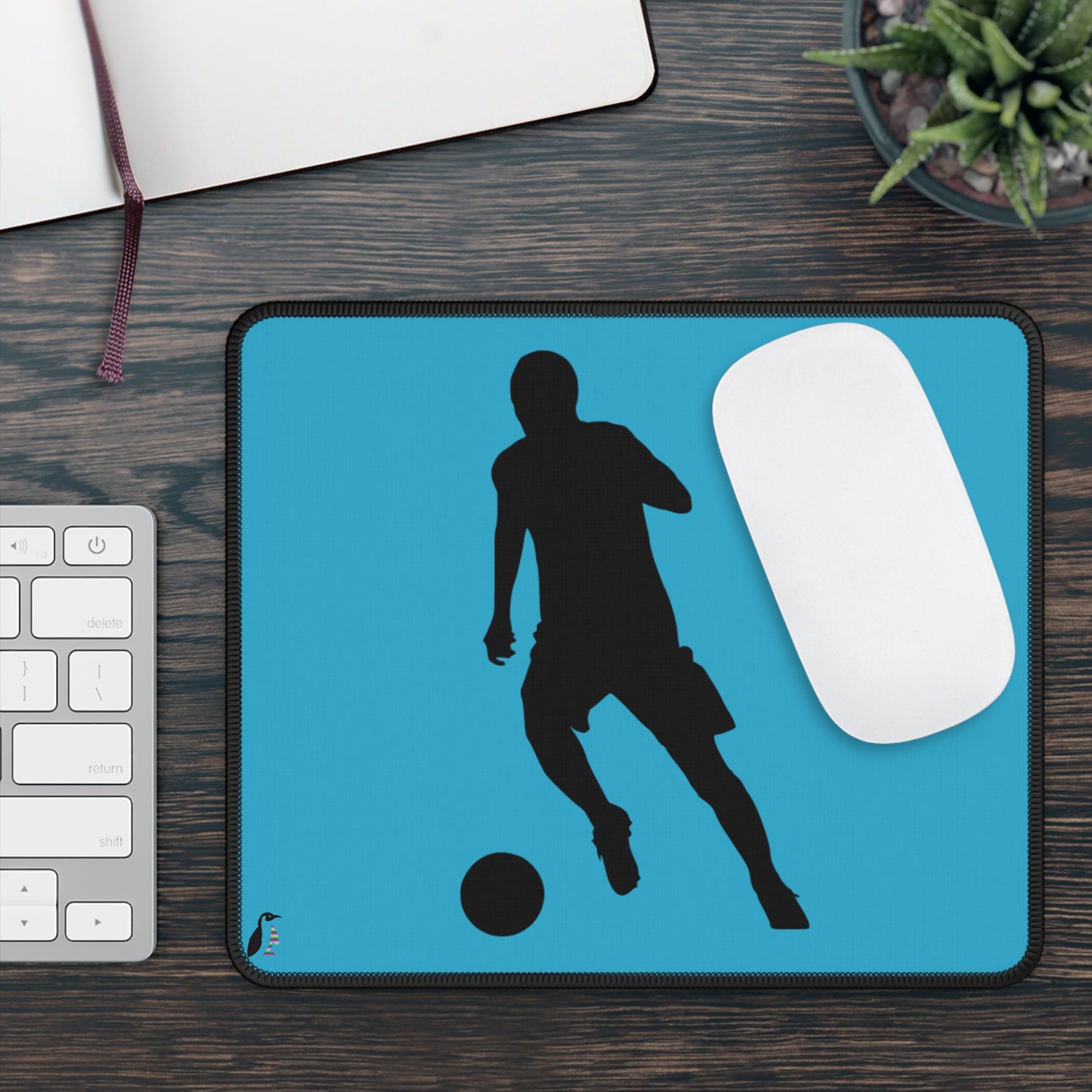 Gaming Mouse Pad: Soccer Turquoise