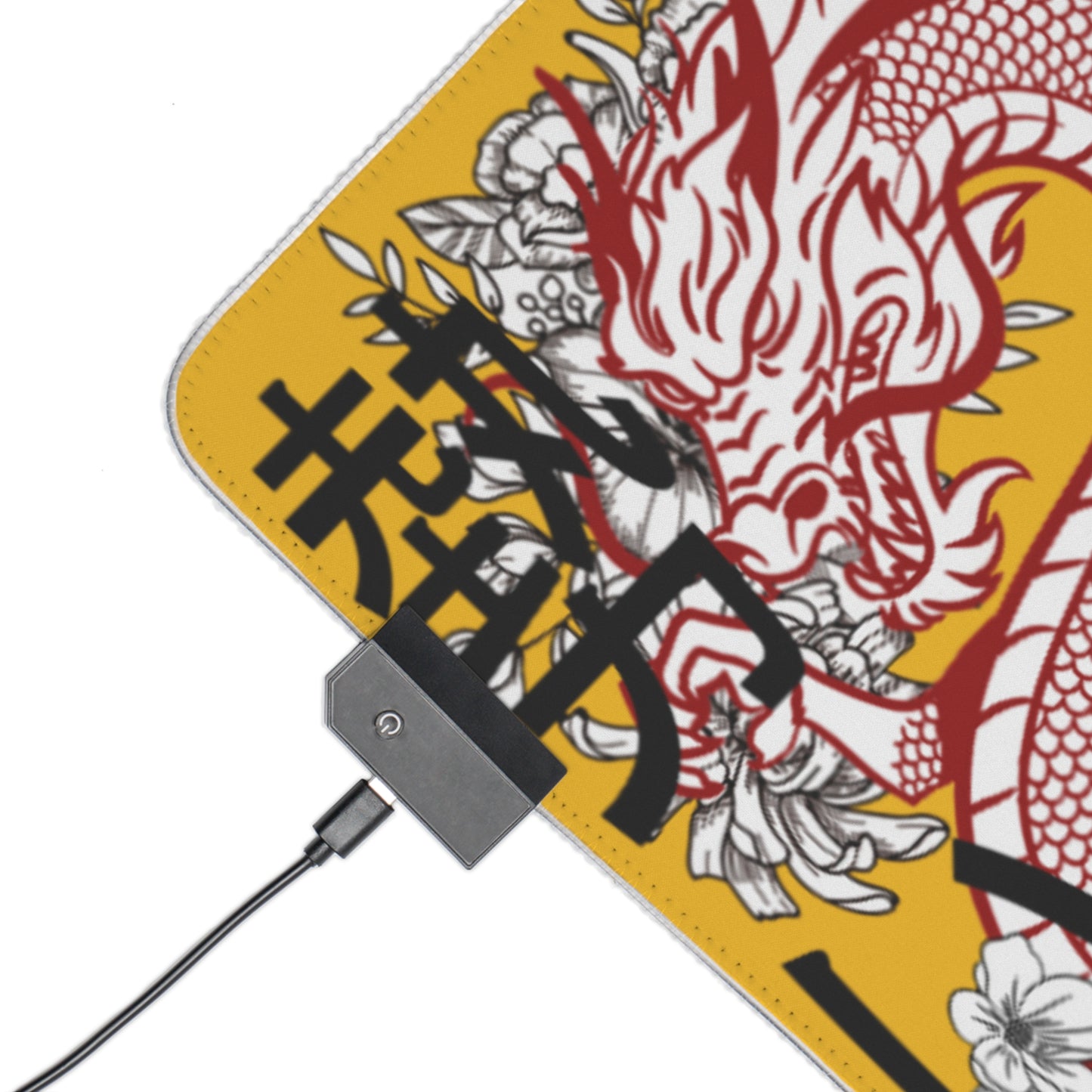 LED Gaming Mouse Pad: Dragons Yellow