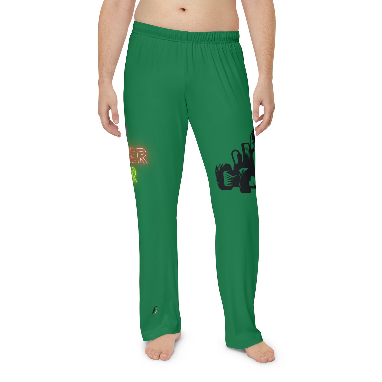 Men's Pajama Pants: Racing Dark Green