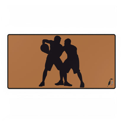 Desk Mats: Basketball Lite Brown