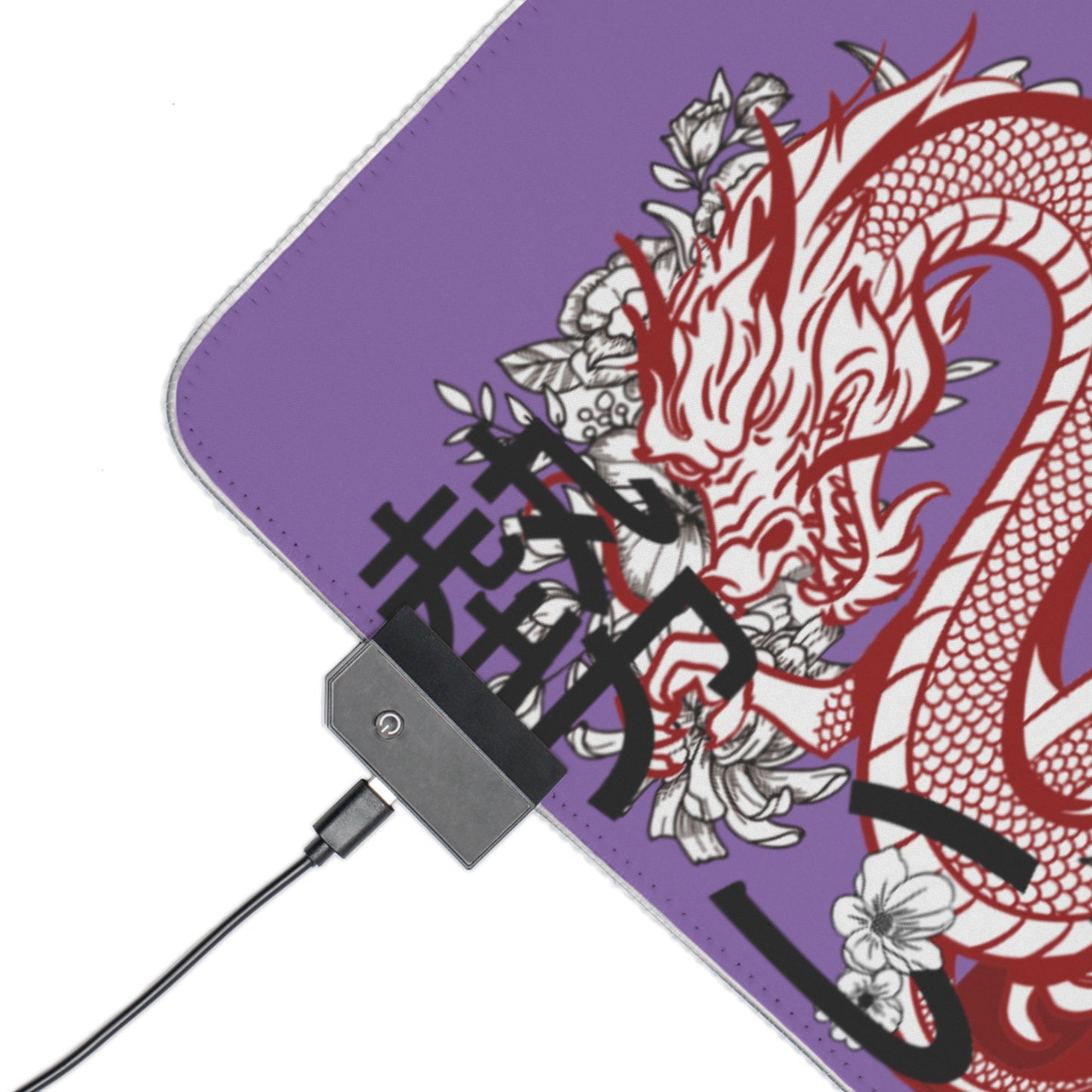 LED Gaming Mouse Pad: Dragons Lite Purple