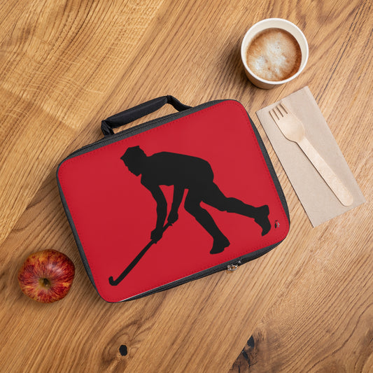 Lunch Bag: Hockey Dark Red