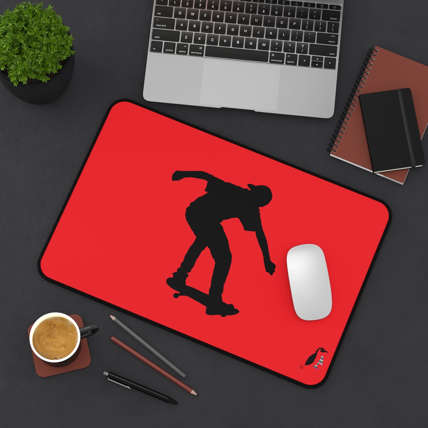 Desk Mat: Skateboarding Red