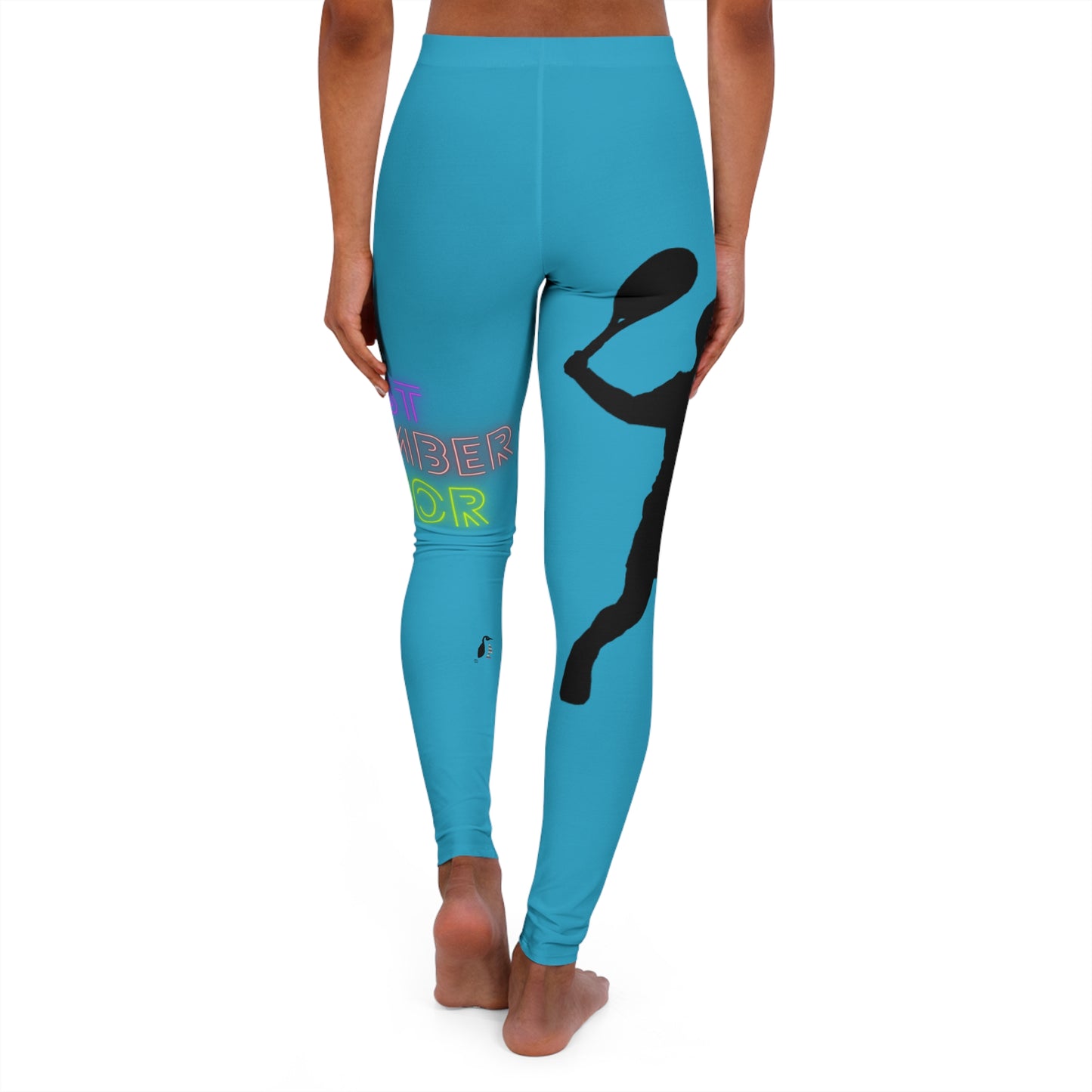 Women's Spandex Leggings: Tennis Turquoise