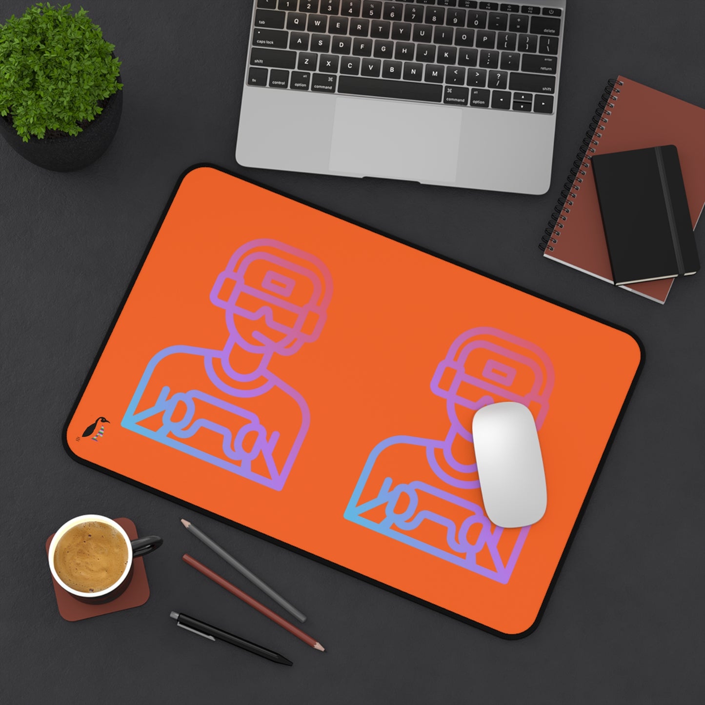 Desk Mat: Gaming Orange