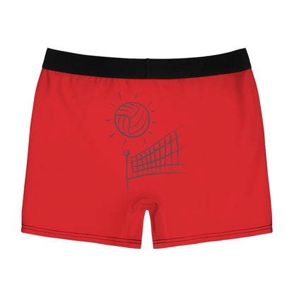 Men's Boxer Briefs: Volleyball Red