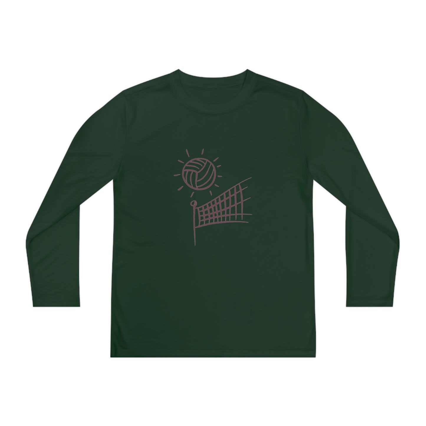 Youth Long Sleeve Competitor Tee: Volleyball