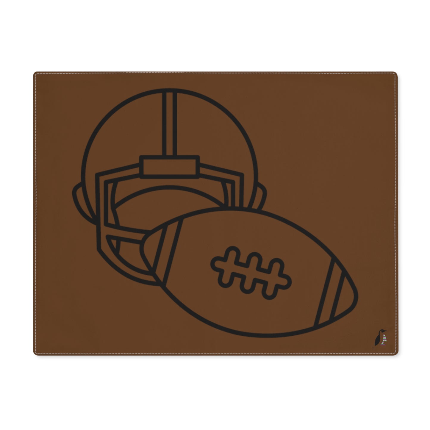 Placemat, 1pc: Football Brown