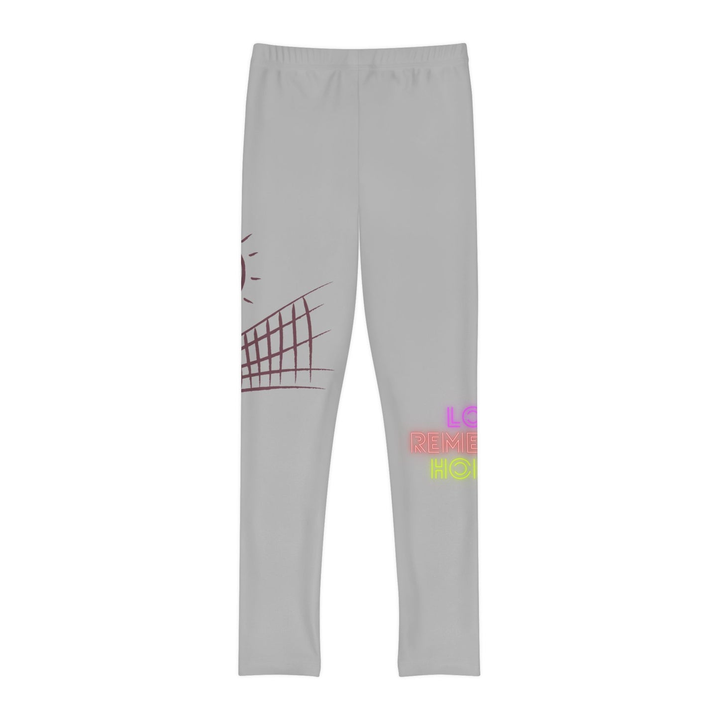 Youth Full-Length Leggings: Volleyball Lite Grey