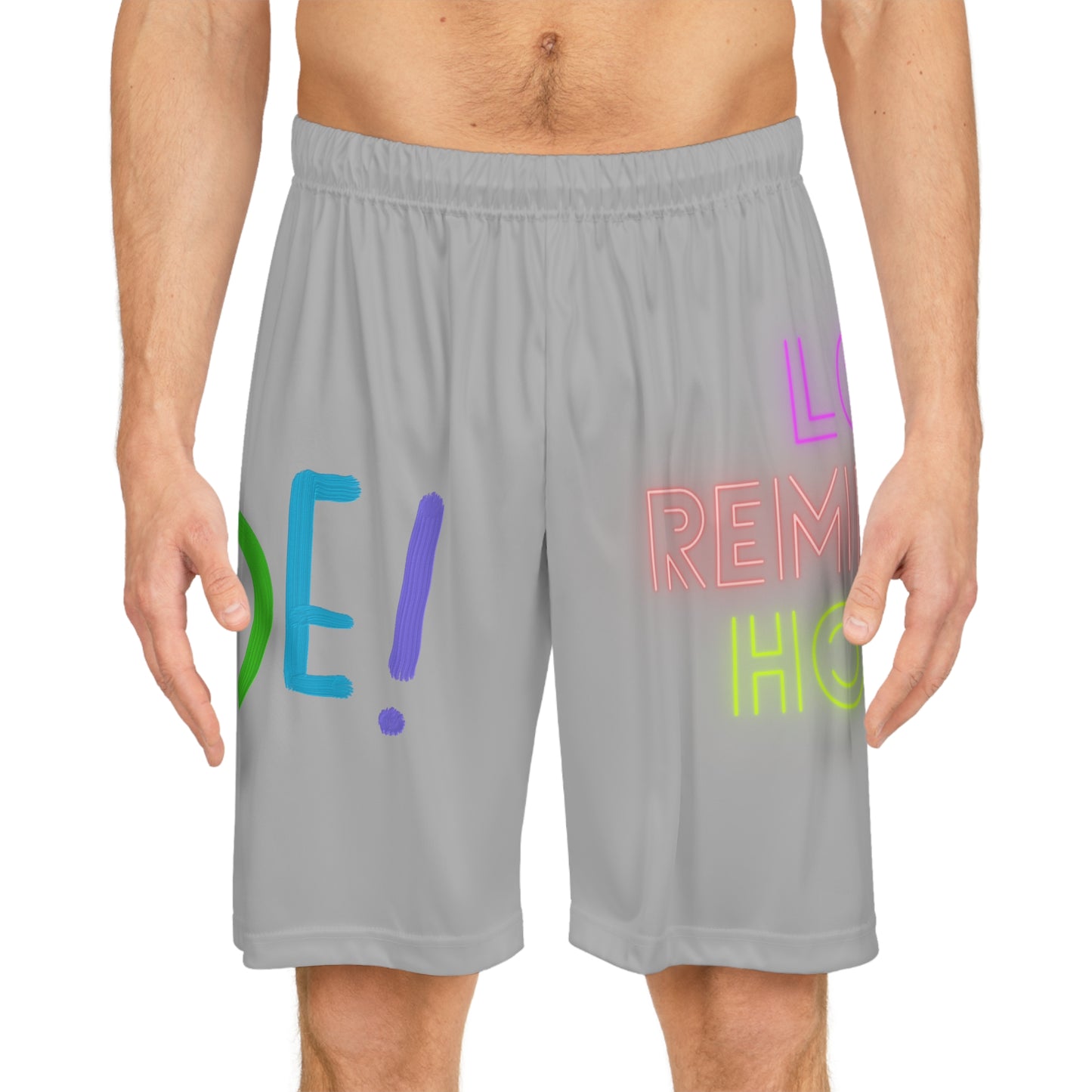 Basketball Shorts: LGBTQ Pride Lite Grey