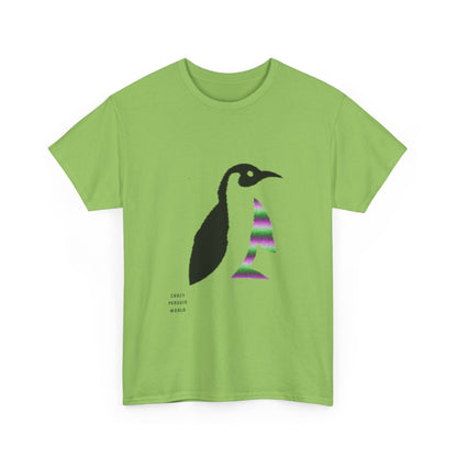 Heavy Cotton Tee: Crazy Penguin World Logo #2