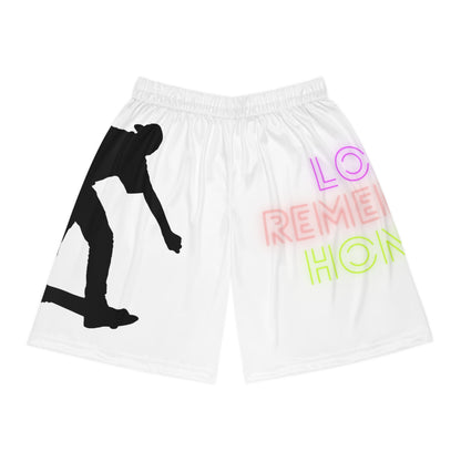 Basketball Shorts: Skateboarding White