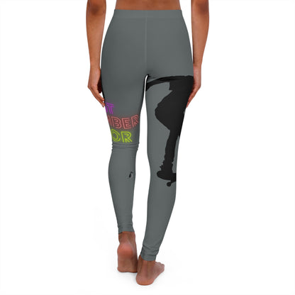 Women's Spandex Leggings: Skateboarding Dark Grey