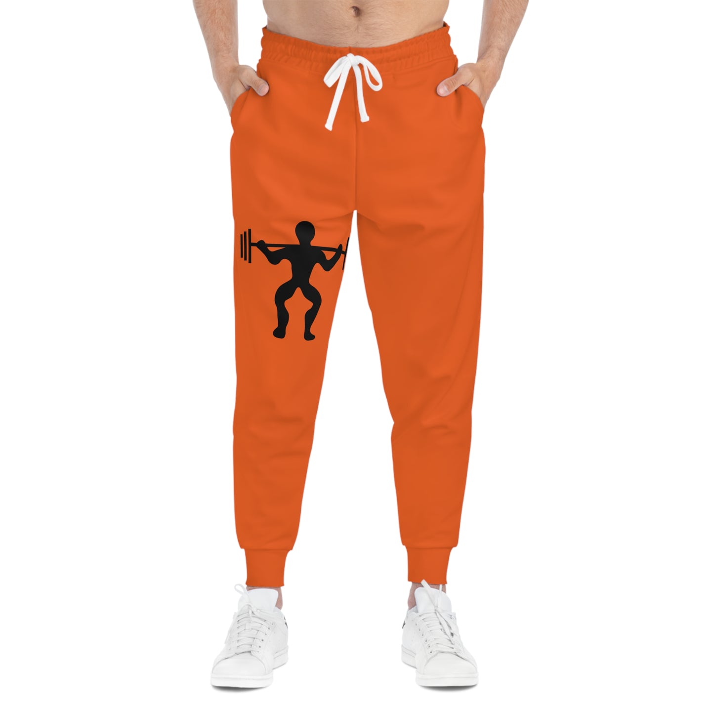 Athletic Joggers: Weightlifting Orange