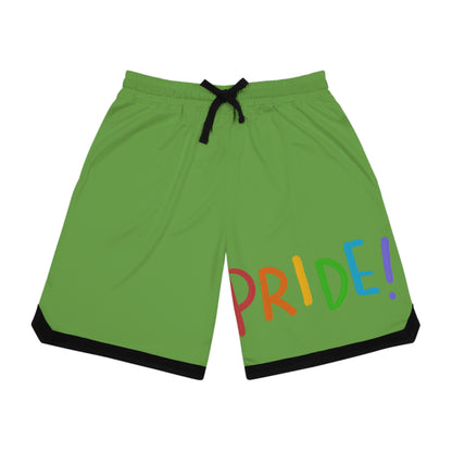 Basketball Rib Shorts: LGBTQ Pride Green