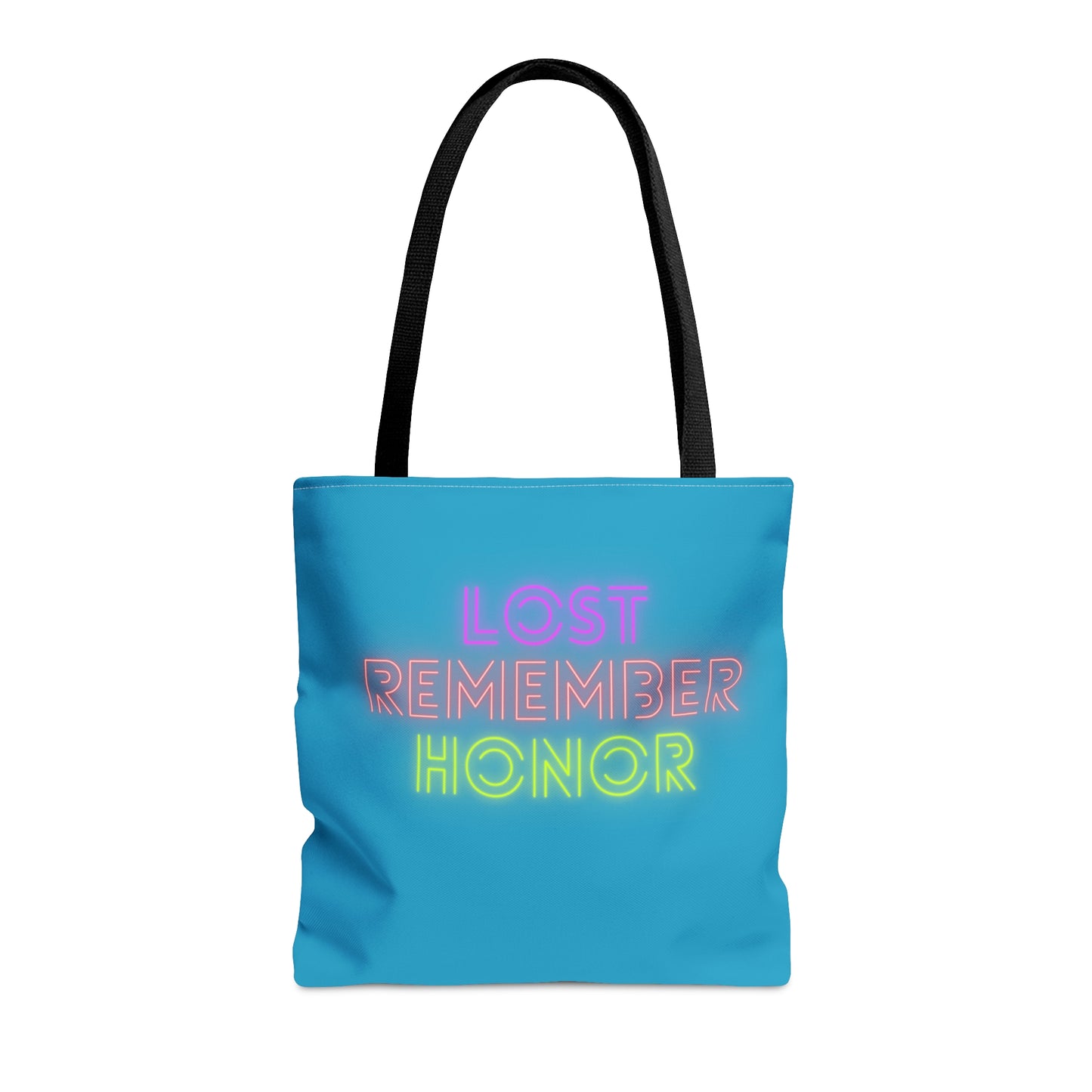 Tote Bag: Lost Remember Honor Turquoise