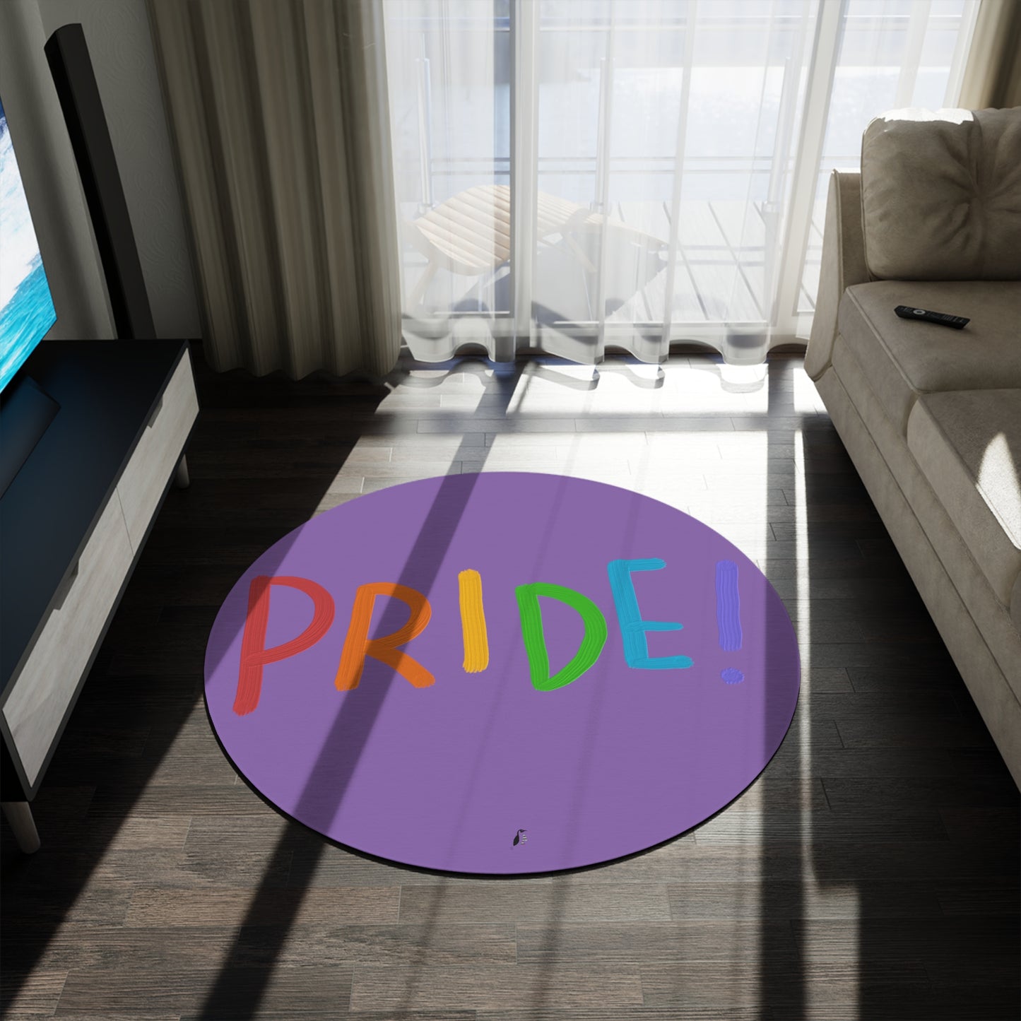 Round Rug: LGBTQ Pride Lite Purple