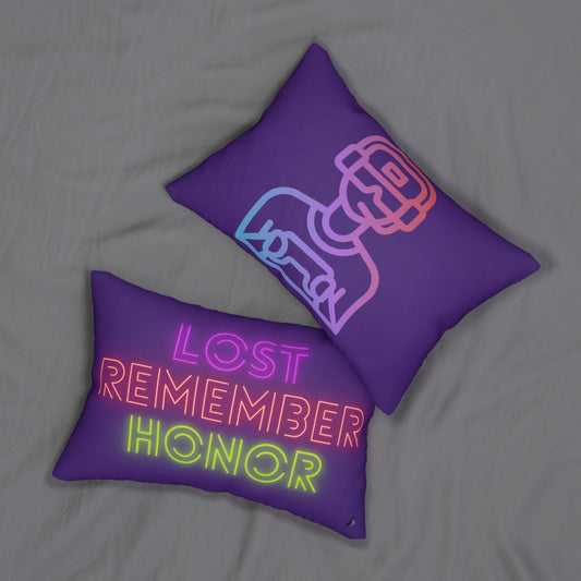 Spun Polyester Lumbar Pillow: Gaming Purple