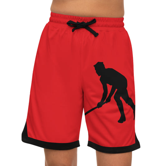 Basketball Rib Shorts: Hockey Red