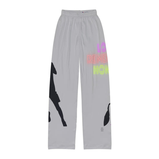 Kids Pajama Pants: Soccer Lite Grey