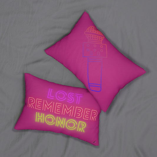 Spun Polyester Lumbar Pillow: Music Pink