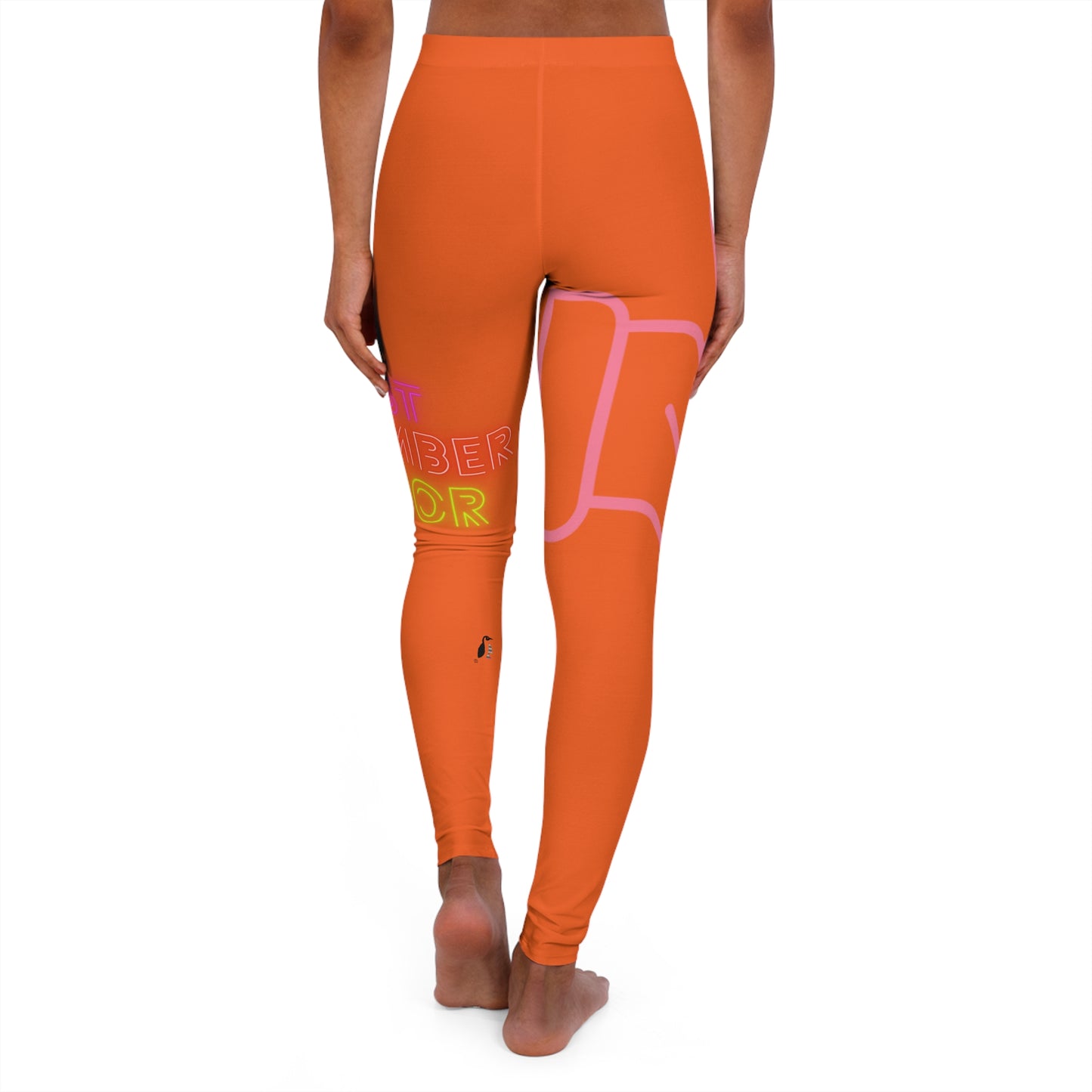 Women's Spandex Leggings: Fight Cancer Orange