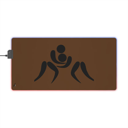 LED Gaming Mouse Pad: Wrestling Brown