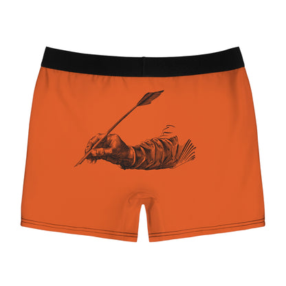 Men's Boxer Briefs: Writing Lite Orange