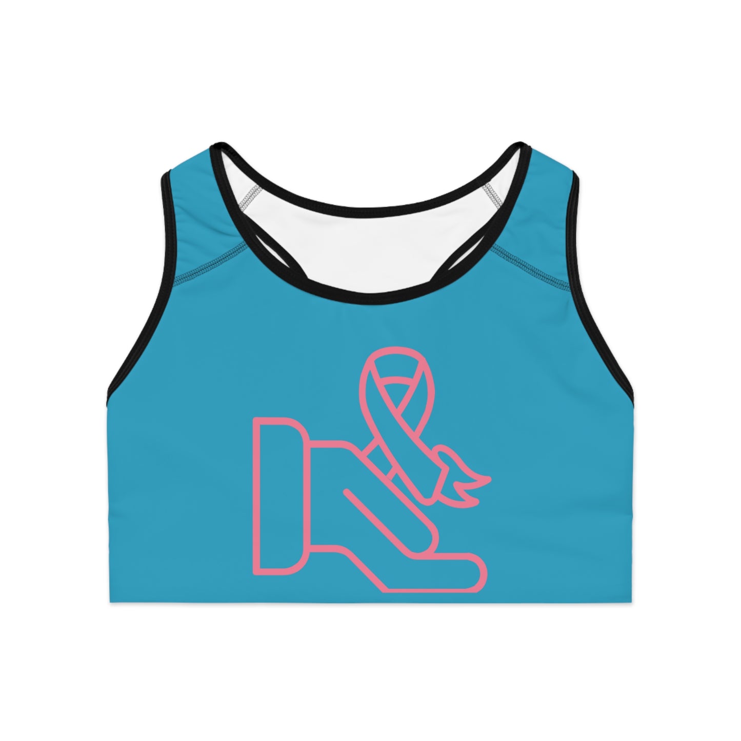 Sports Bra: Fight Cancer Turquoise