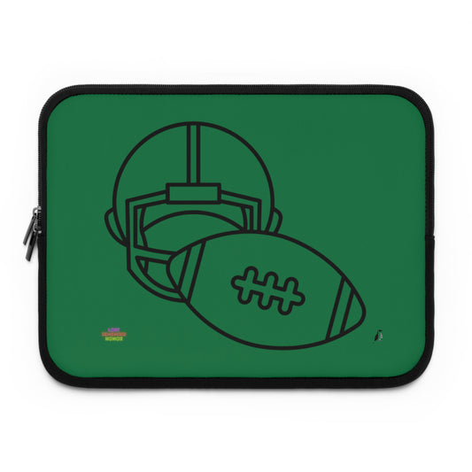 Laptop Sleeve: Football Dark Green
