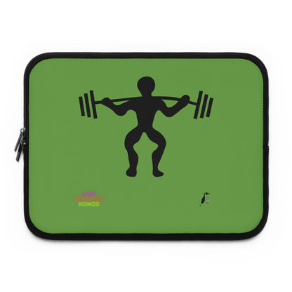 Laptop Sleeve: Weightlifting Green